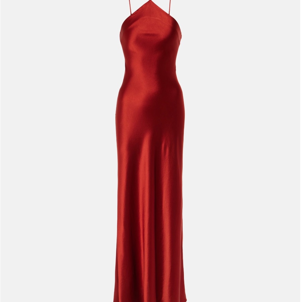 STAUD Cadence Embellished Satin Beaded Strap Maxi Dress - Picture 2 of 3